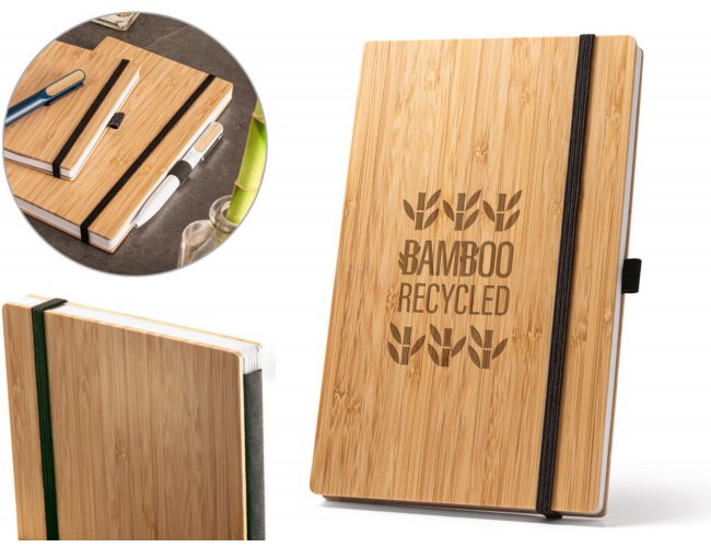 Caderno A5 de bambu Modelo INF 93582