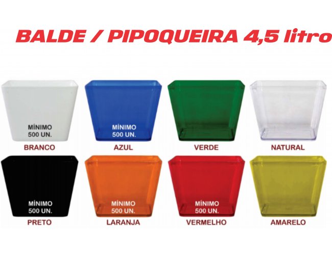 Balde de Pipoca ou Gelo 4,5litro Modelo INF 0005E