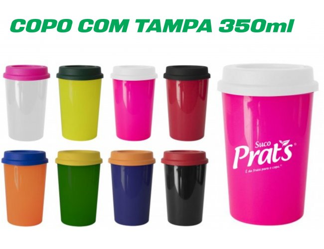 Copo com Tampa Personalizado Modelo INF 5123